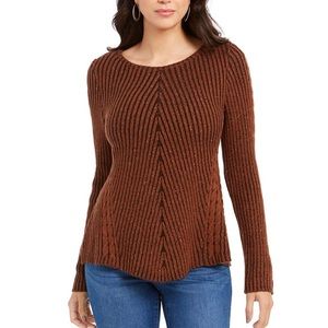 STYLE & COMPANY Womens Textured Jewel Neck Sweater